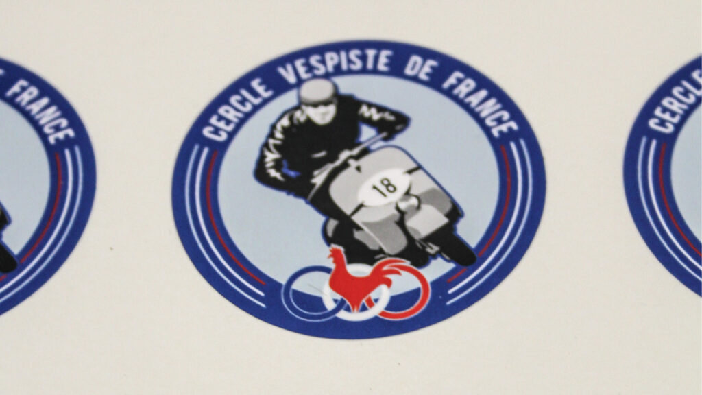 étiquette logo Cercle Vespiste de France